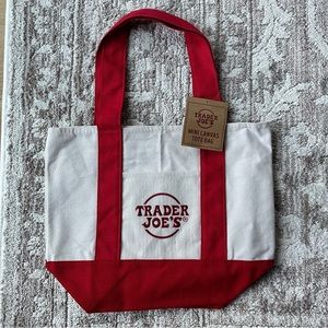 Mini RED Trader Joe's Tote Bag NWT